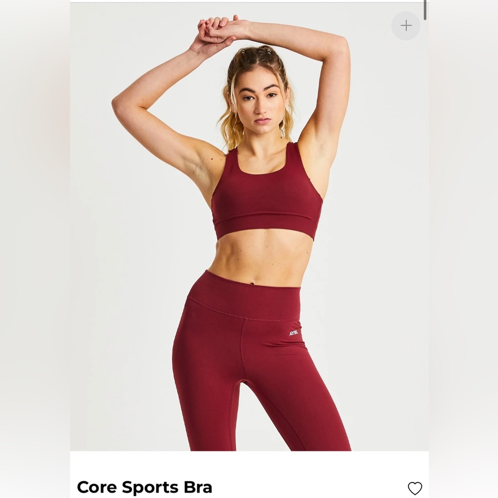 AYBL CORE SPORTS BRA BURGUNDY SMALL